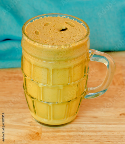 yellow mustard in a jar