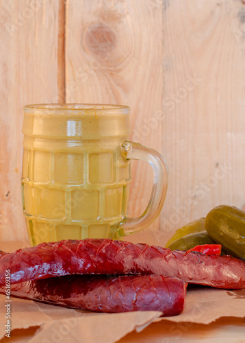 yellow mustard with sausage