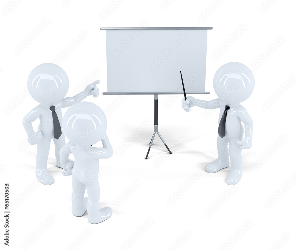 Businesspeople at presentation. Isolated. Contains clipping path Businesspeople at presentation. Isolated. Contains clipping path