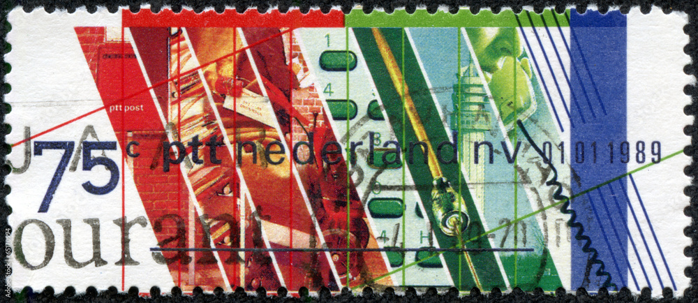 Stamp  honoring Privatization of Netherlands PTT