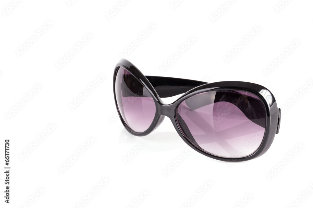 Fancy female sunglasses isolated on white