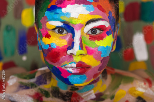 Woman with faceart