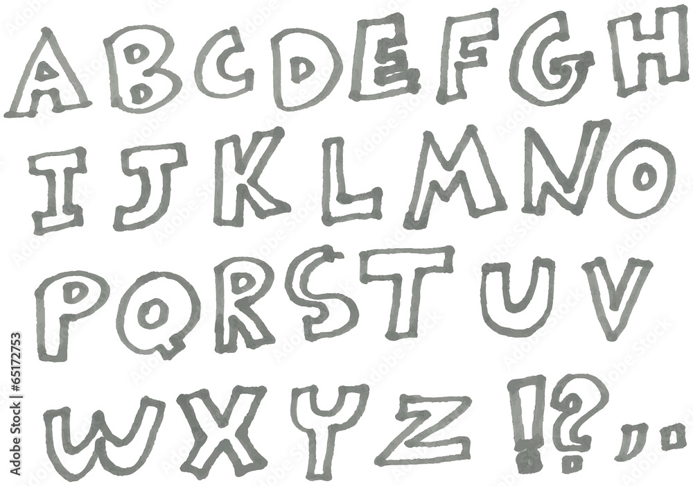 Marker alphabet Marker alphabet