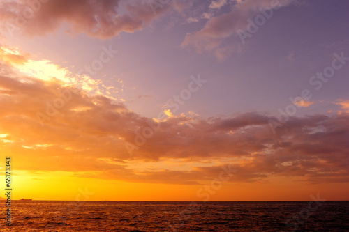 Sea Sunset Background © karinkamon
