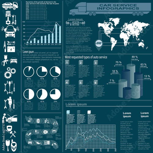 Car service, repair Infographics