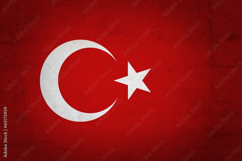 Obraz premium Turkey vintage flag