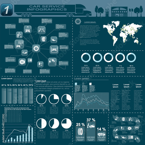 Car service, repair Infographics