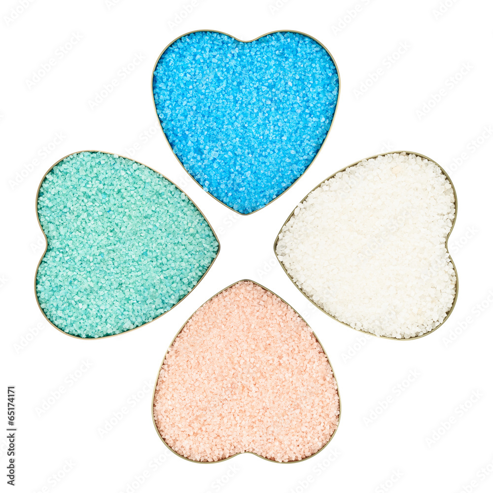 Obraz premium Heart shaped box filled with salt