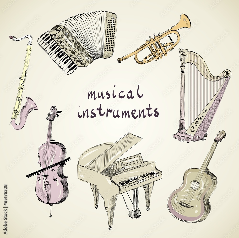 Naklejka premium musical instruments
