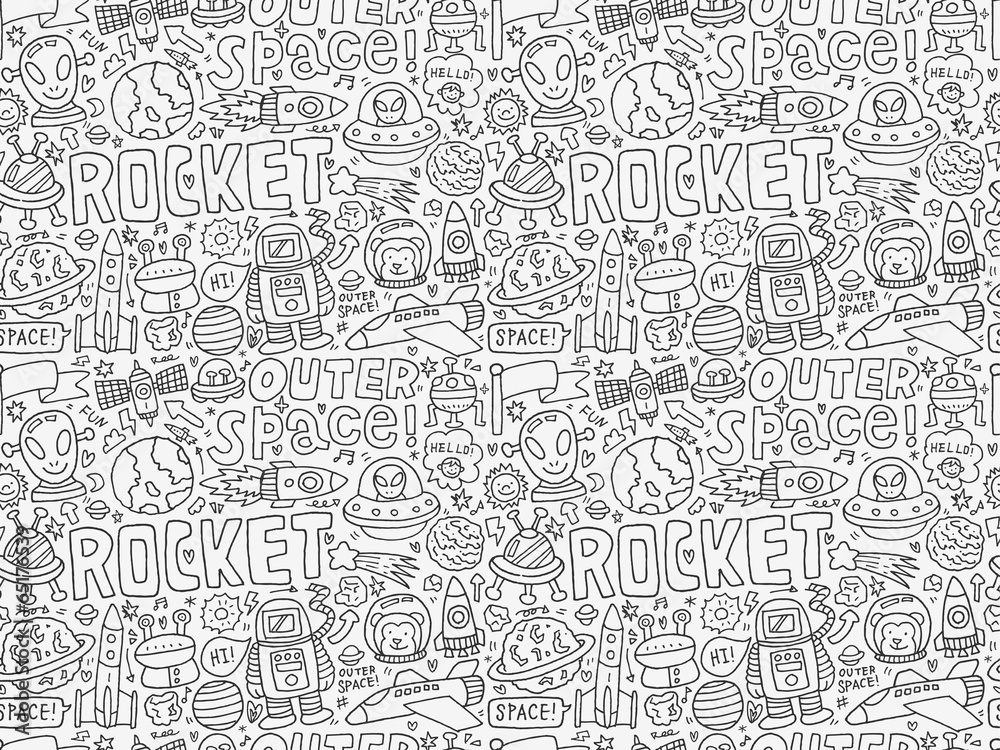 seamless space pattern