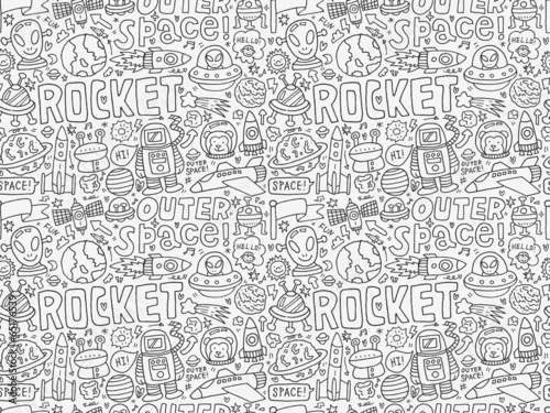 seamless space pattern