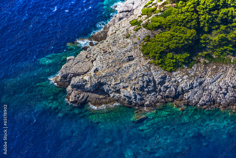 Island Lopud at Elaphites near Dubrovnik
