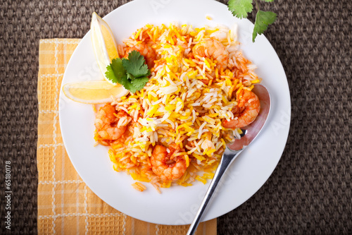Indian Biryani with Shrimp