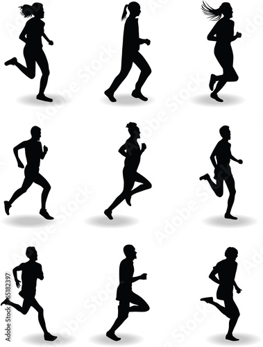 runner silhouette vector