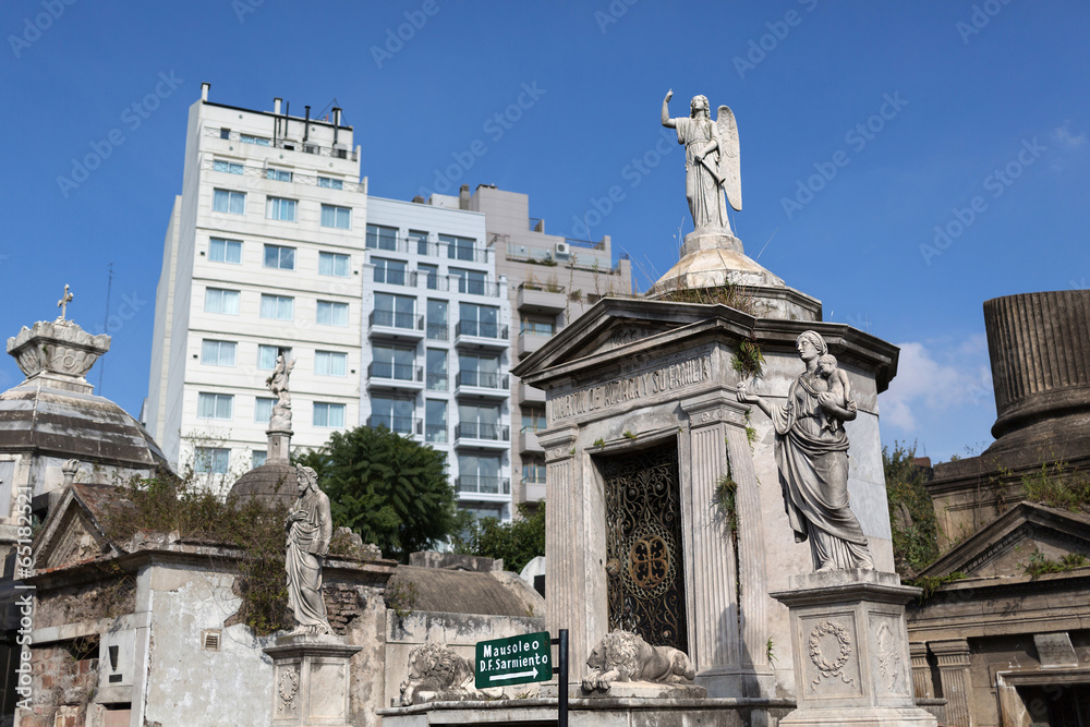 Sculpture in the cemetery of Recoleta, Buenos Aires, Argentina