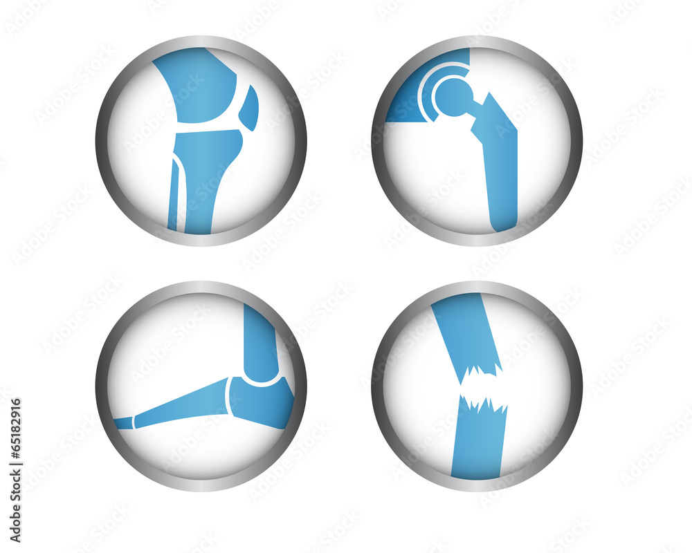 Medizin Icons - Knie - Hüfte - Fuß - Trauma Medizin Icons - Knie - Hüfte - Fuß - Trauma