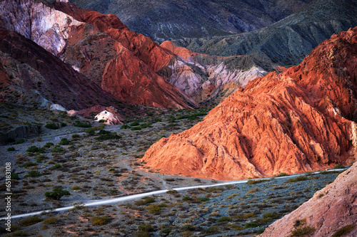 Colored mountain in Purmamarca, Jujuy Argentina photo