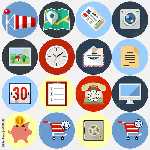 vector flat icons for web and application set 4 photo