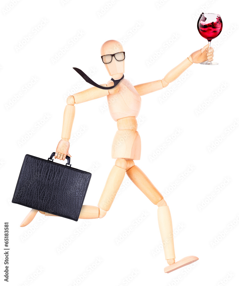 wooden Dummy with wine