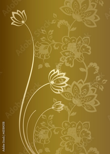 Fototapeta Naklejka Na Ścianę i Meble -  water lilies, wedding card design, India