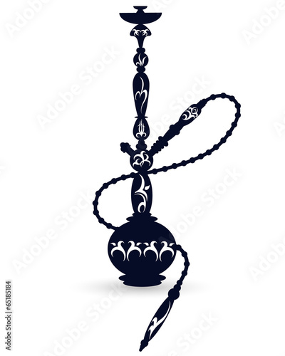 vector silhouette hookah