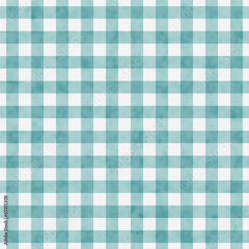 Pale Teal Gingham Pattern Repeat Background