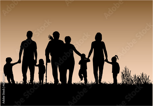 Family silhouettes