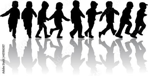 children silhouettes