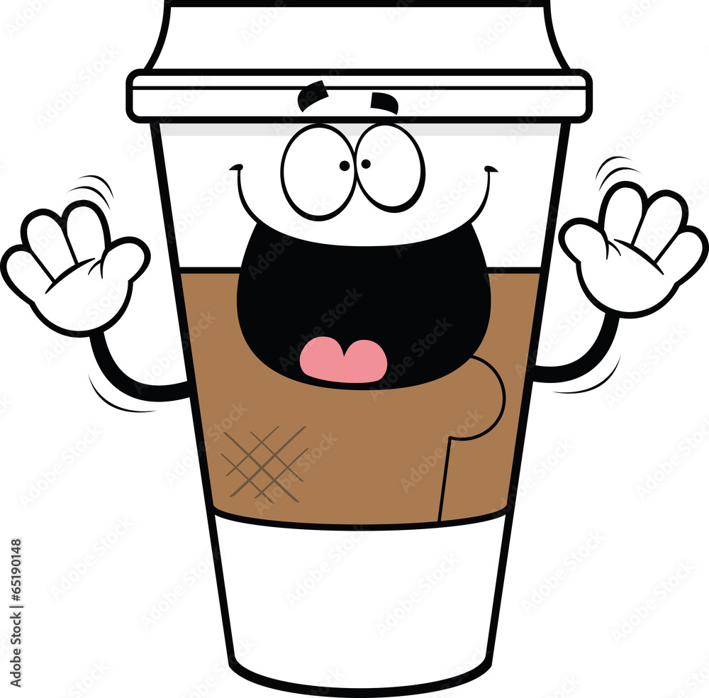 Cartoon Take Out Coffee Cup Stock Vector | Adobe Stock