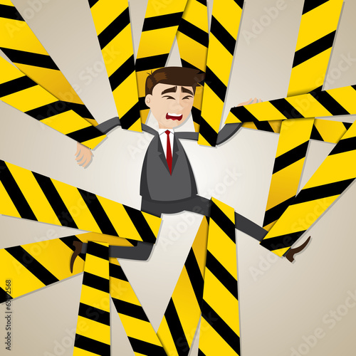 cartoon tangled businessman