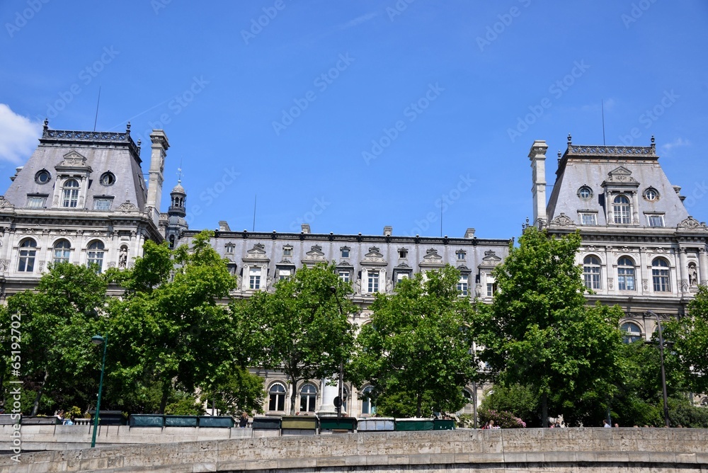 Historical building near The Seine in Paris.