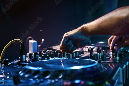 Dj playing the track