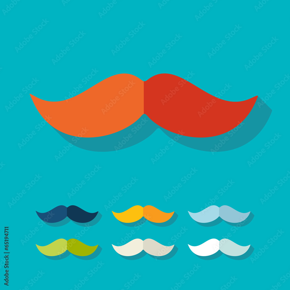 Flat design: mustache Flat design: mustache