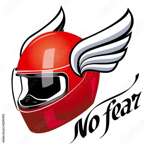 motorbike helmet with wings