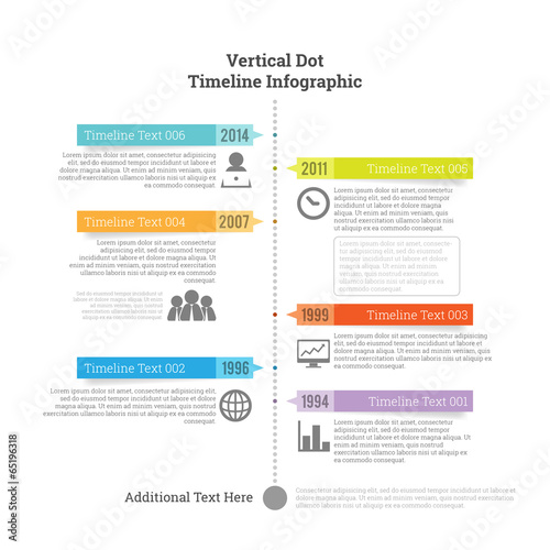 Vertical Dot Timeline Infographic