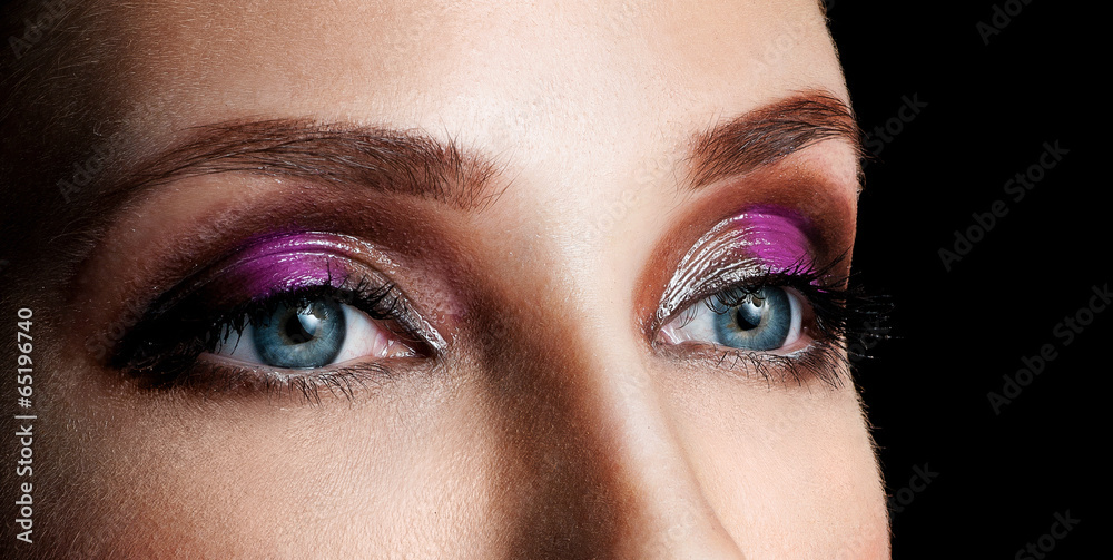 Fototapeta premium female eye. professional makeup.