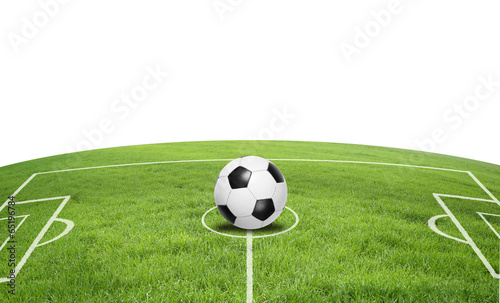 Fußballfeld mit Ball © Coloures-Pic