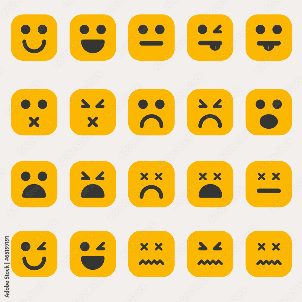 Set of different emoticons vector Set of different emoticons vector