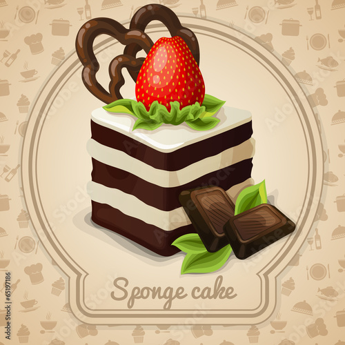 Sponge cake label
