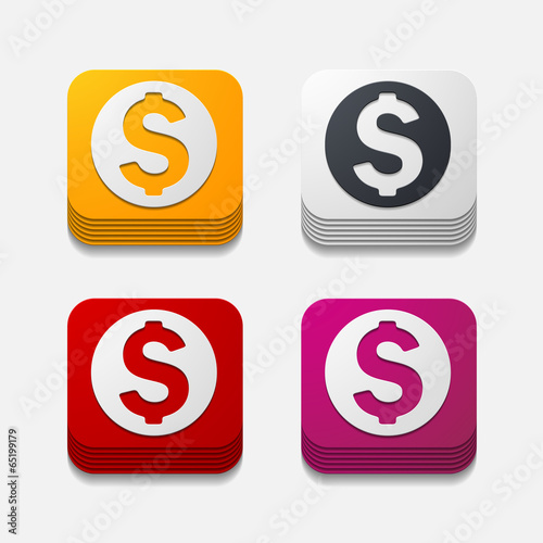 square button: money