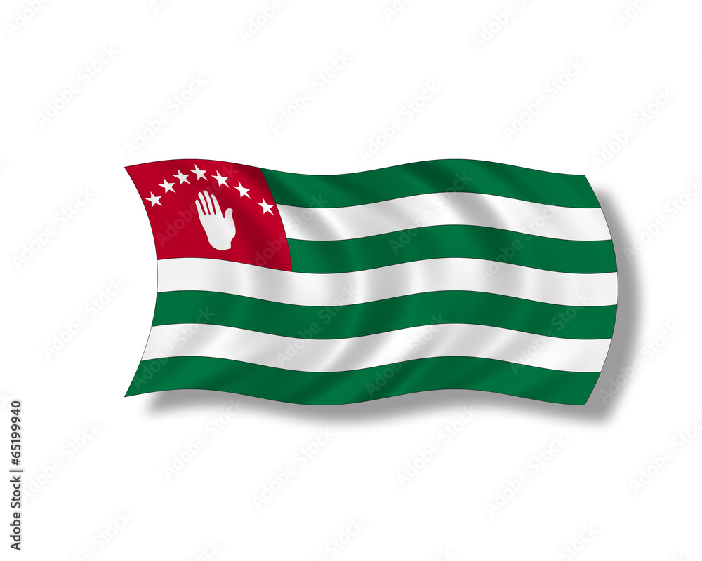 Naklejka premium Illustration,Flagge von Abchasien