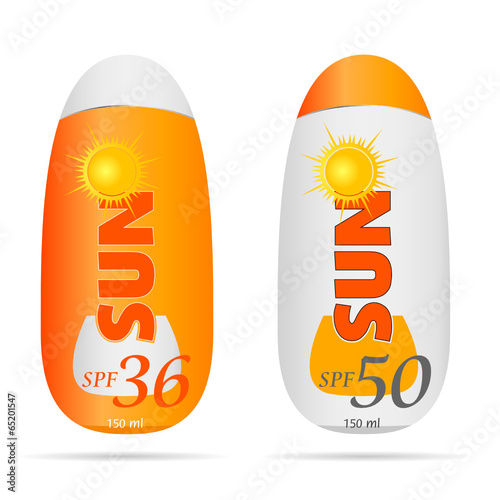 sun cream vector illustration