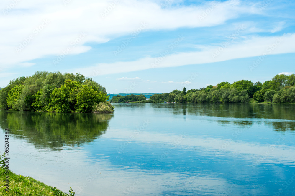 spring landscape of the Dniester River