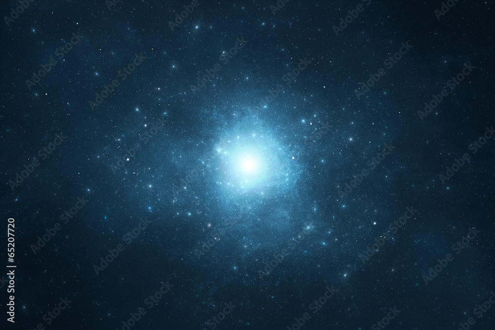 Naklejka premium Night sky - Universe filled with stars, nebula and galaxy