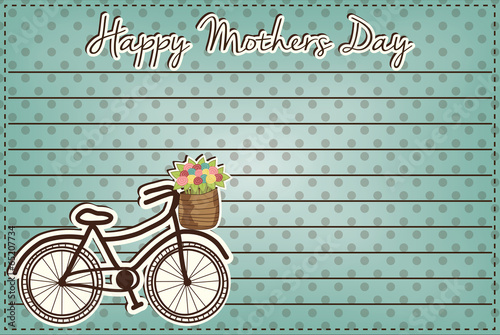 retro or vintage bicycle with a basket full of flowers