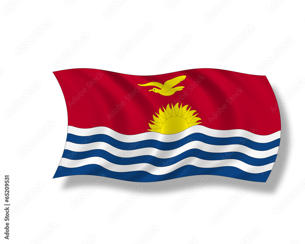 Fototapeta premium Illustration,Flagge von Kiribati