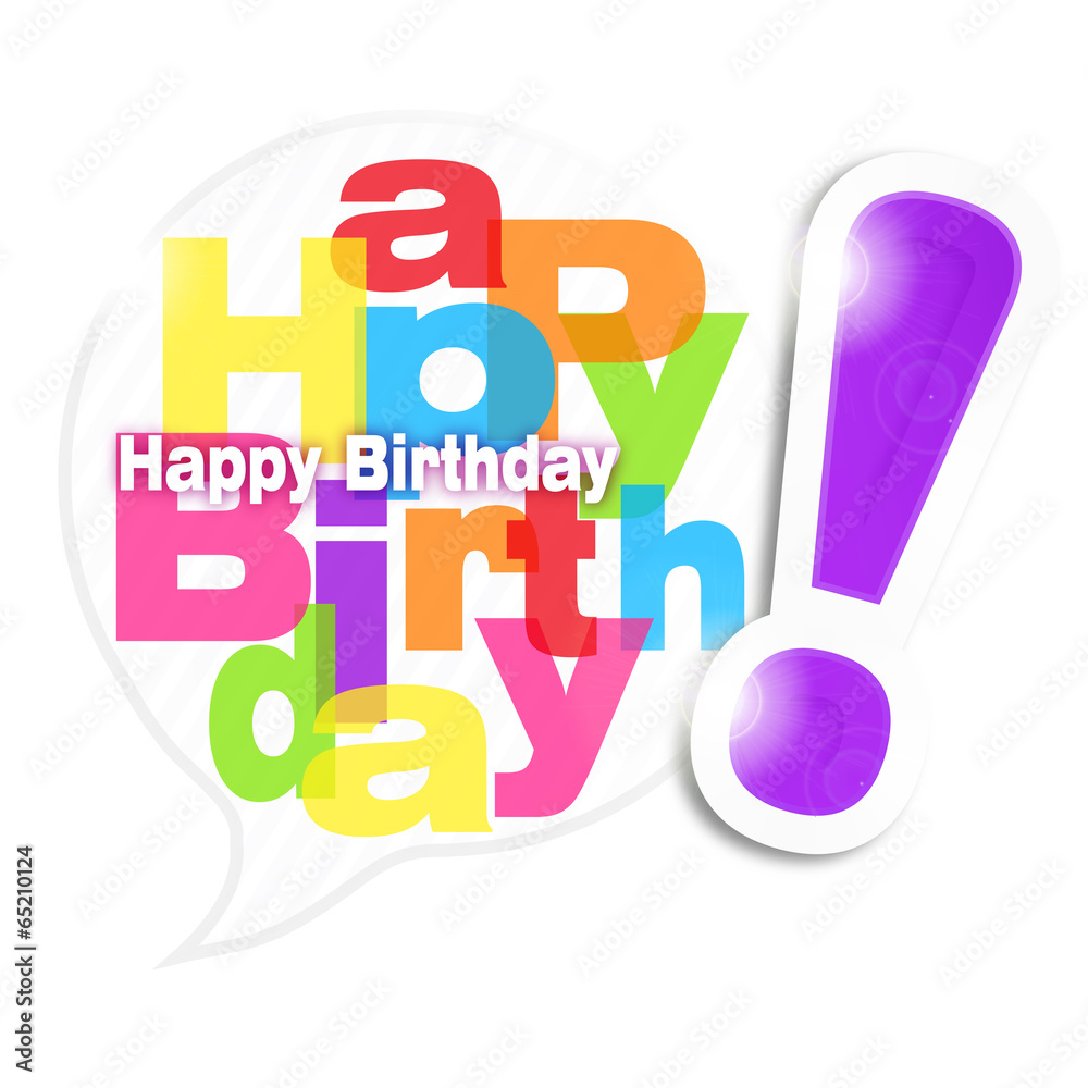 bulle mosaïque lettres : happy birthday (cs5)