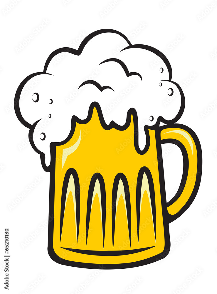 Overflowing tankard of frothy beer Overflowing tankard of frothy beer