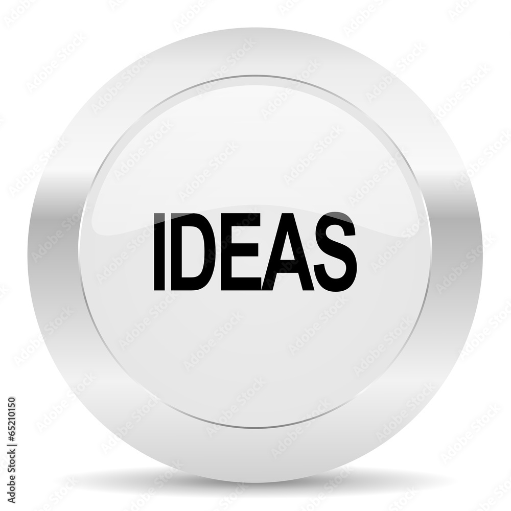 ideas silver glossy web icon