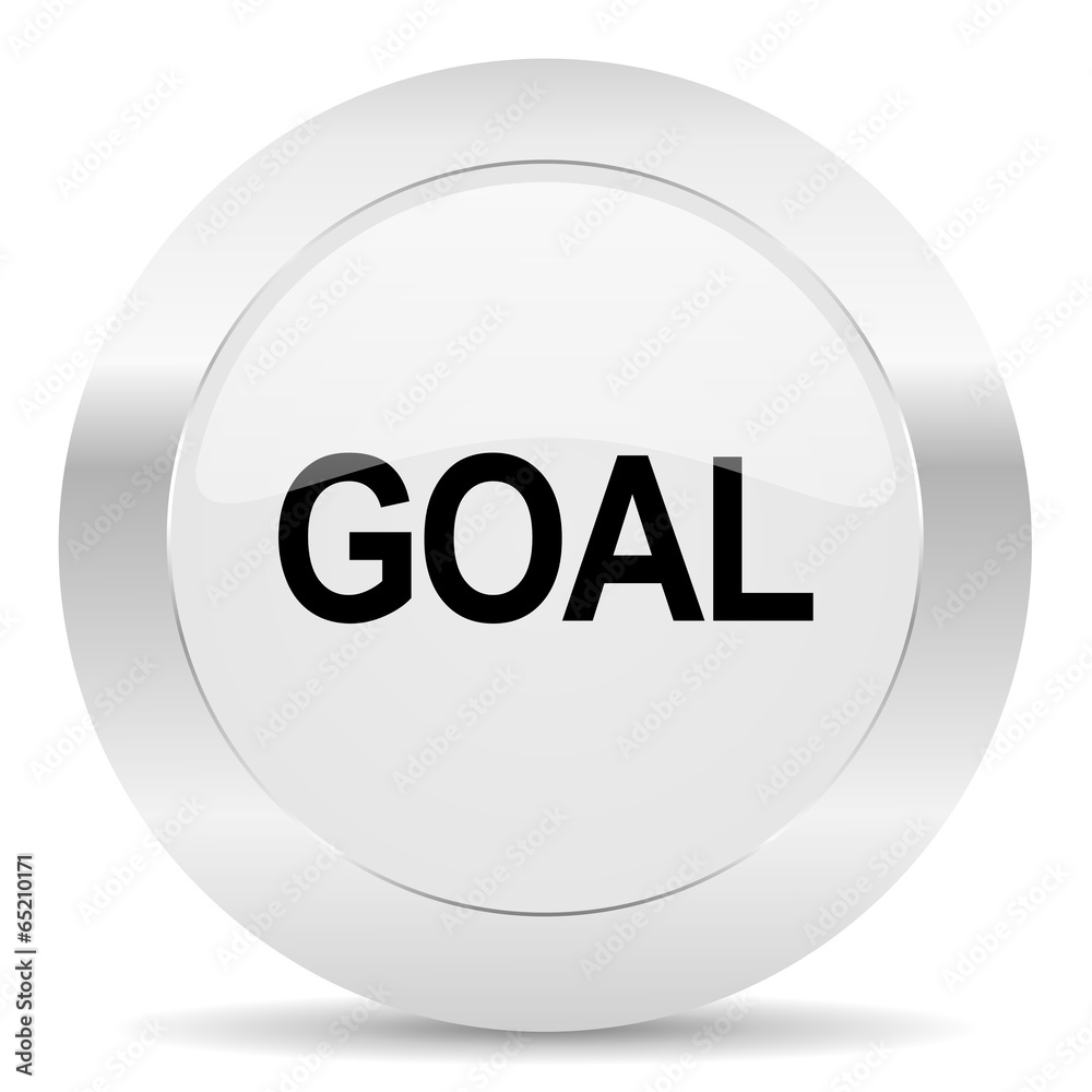 goal silver glossy web icon